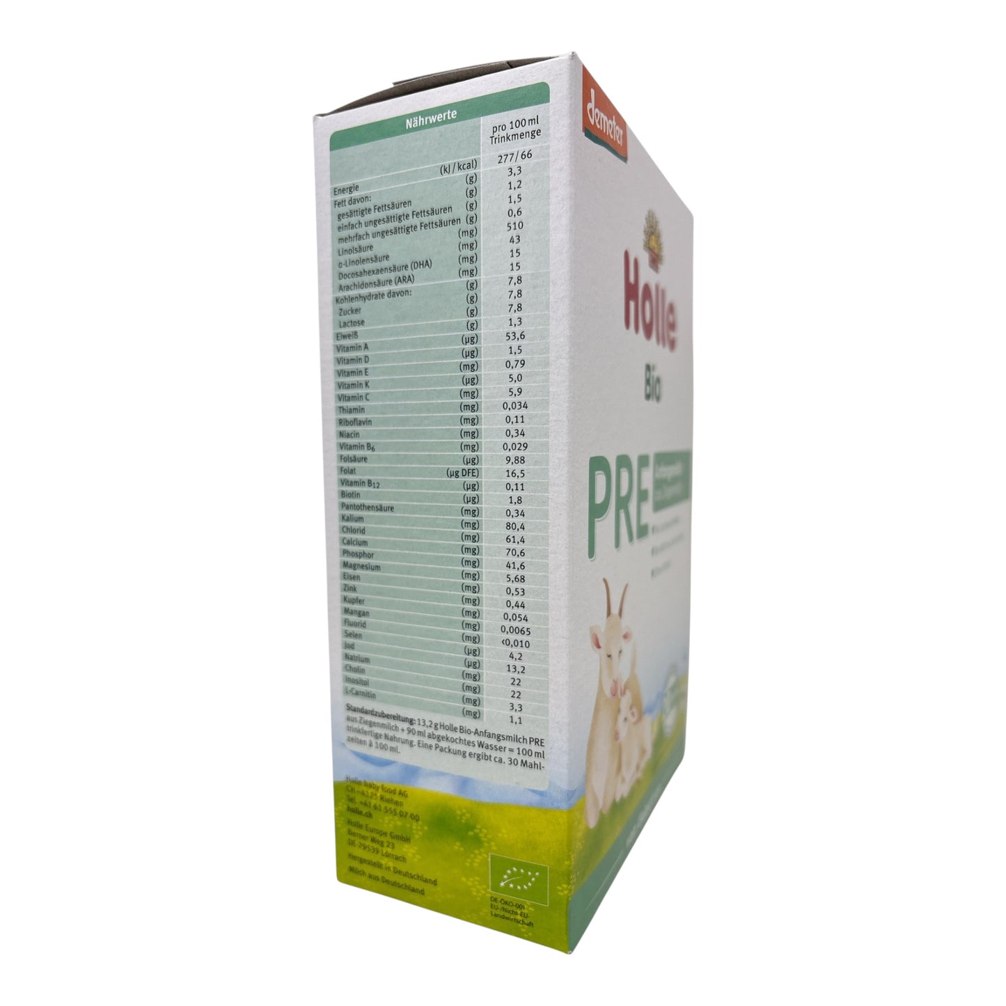 Holle Bio-Anfangsmilch PRE aus Ziegenmilch (ab Geburt an)