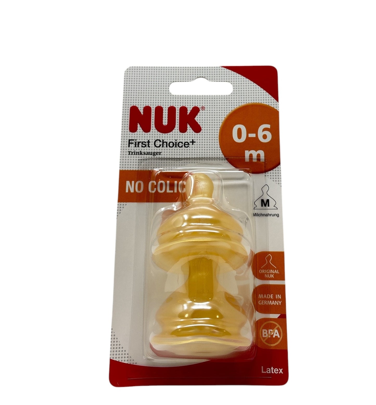 NUK First Choice Plus Latex-Trinksauger Gr.1 (M) 0-6 Monate