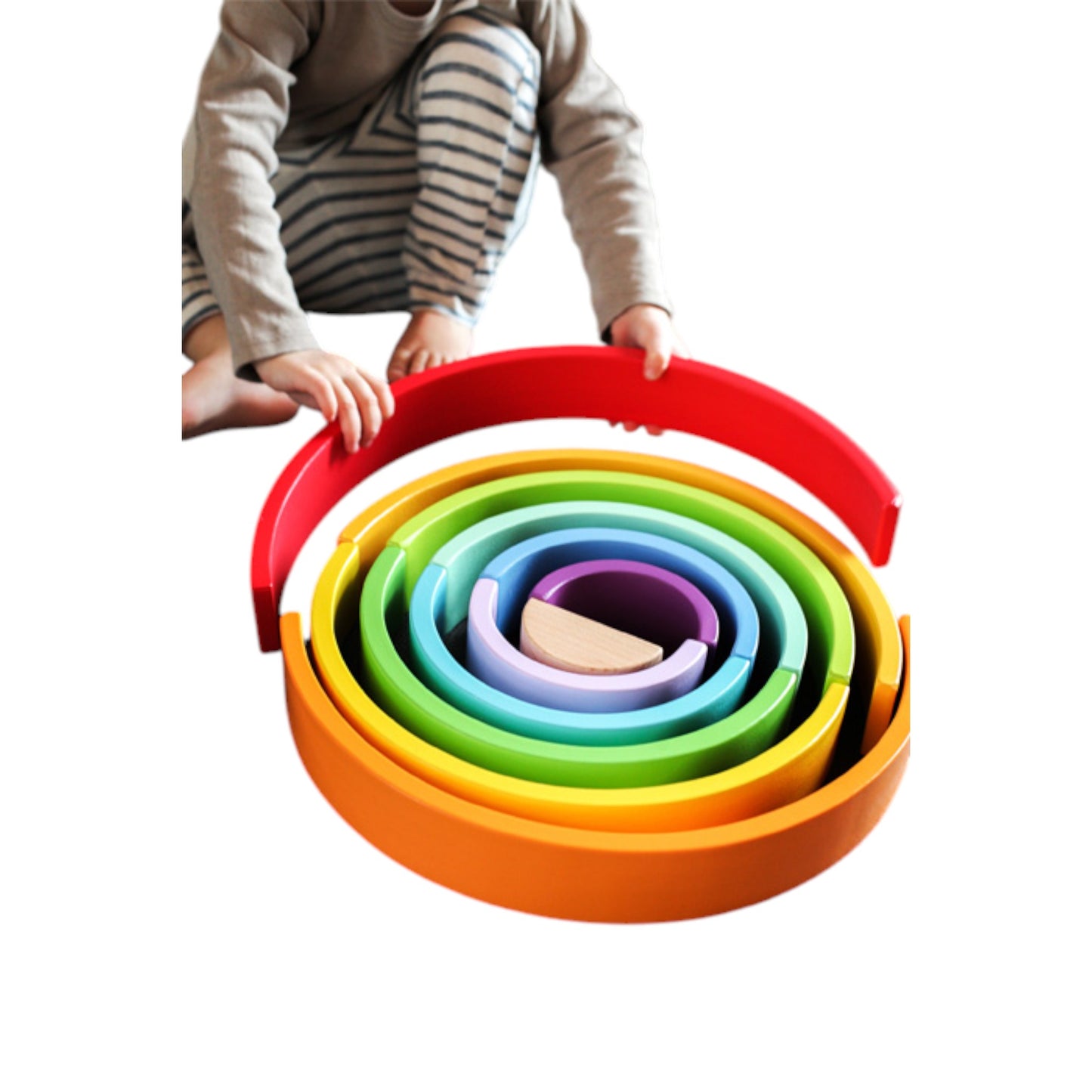 Small Foot XL Regenbogen Holzbausteine