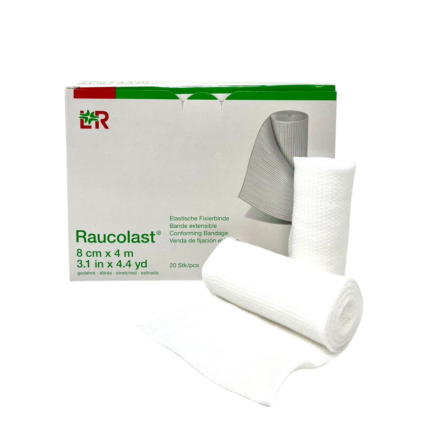 Lohmann & Rauscher Raucolast Elastische Fixierbinde 8cm x 4 m (20 Stück)