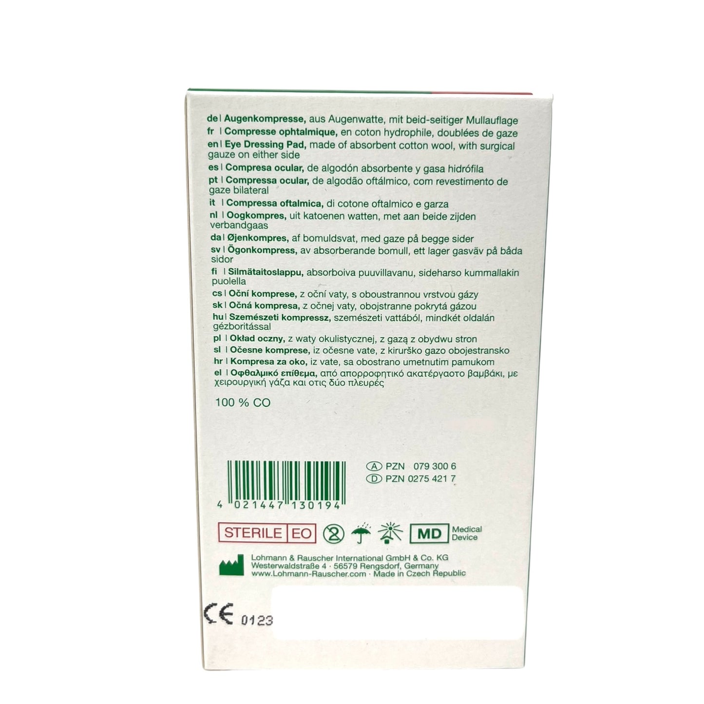 Lohmann & Rauscher Pro-Ophta Augenkompresse 5,5x7,5cm, 5 Stück, steril