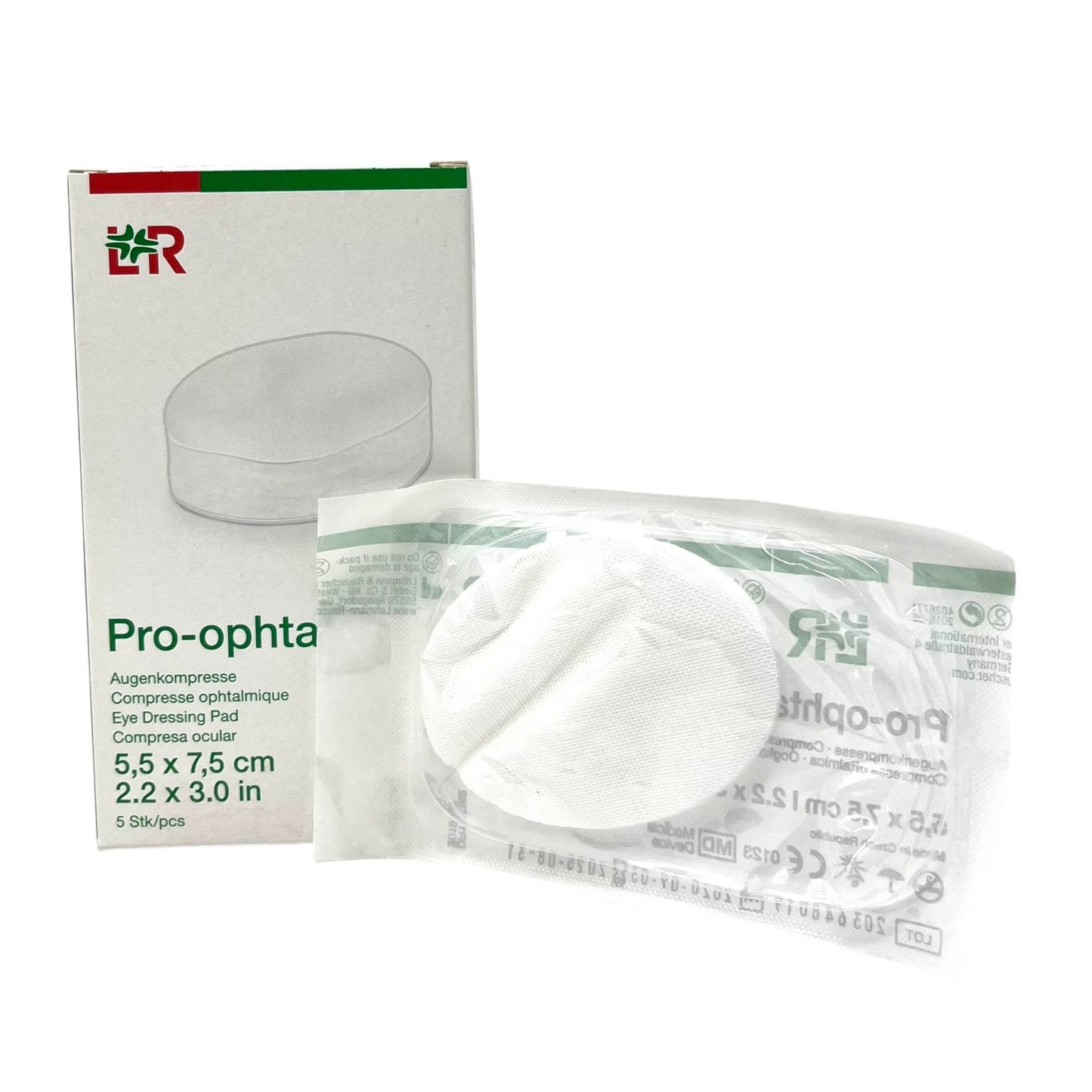 Lohmann & Rauscher Pro-Ophta Augenkompresse 5,5x7,5cm, 5 Stück, steril