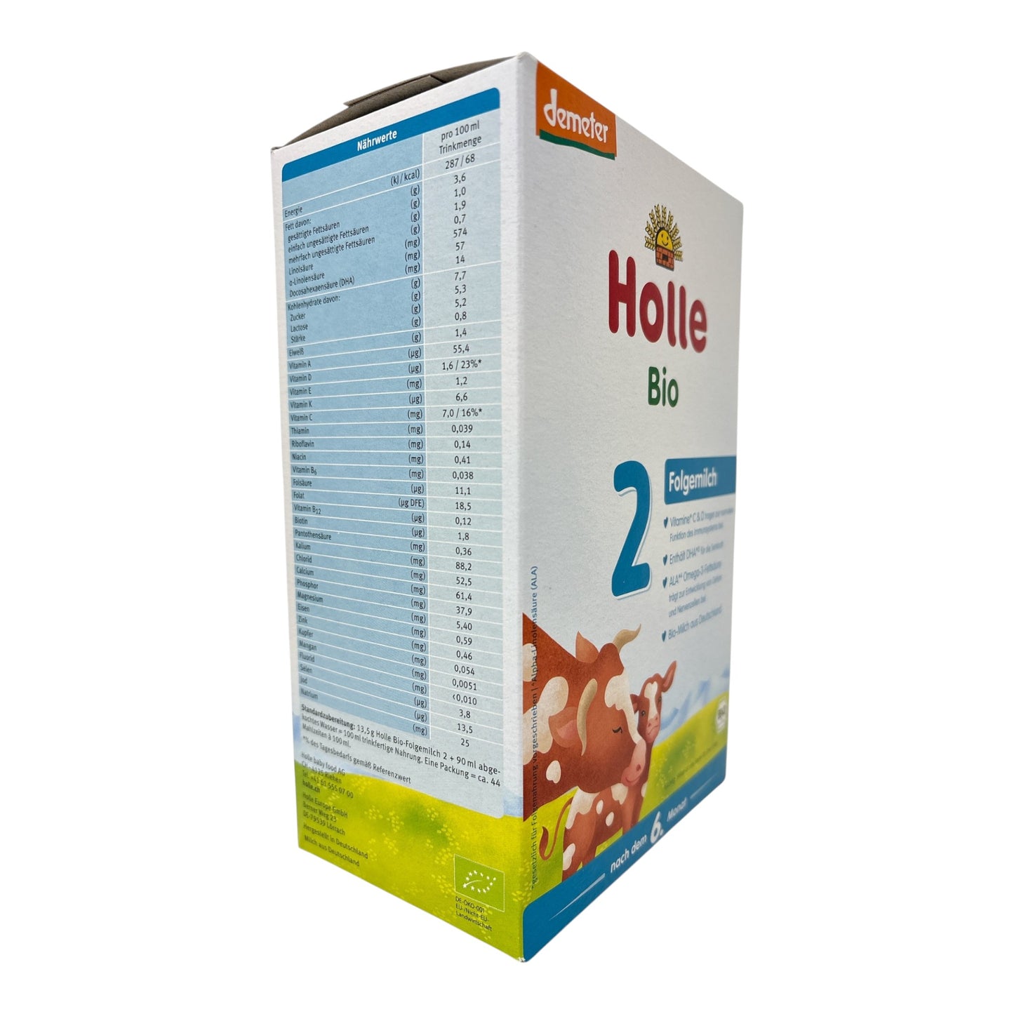 Holle Bio-Anfangsmilch 2, 600g (nach dem 6. Monat)
