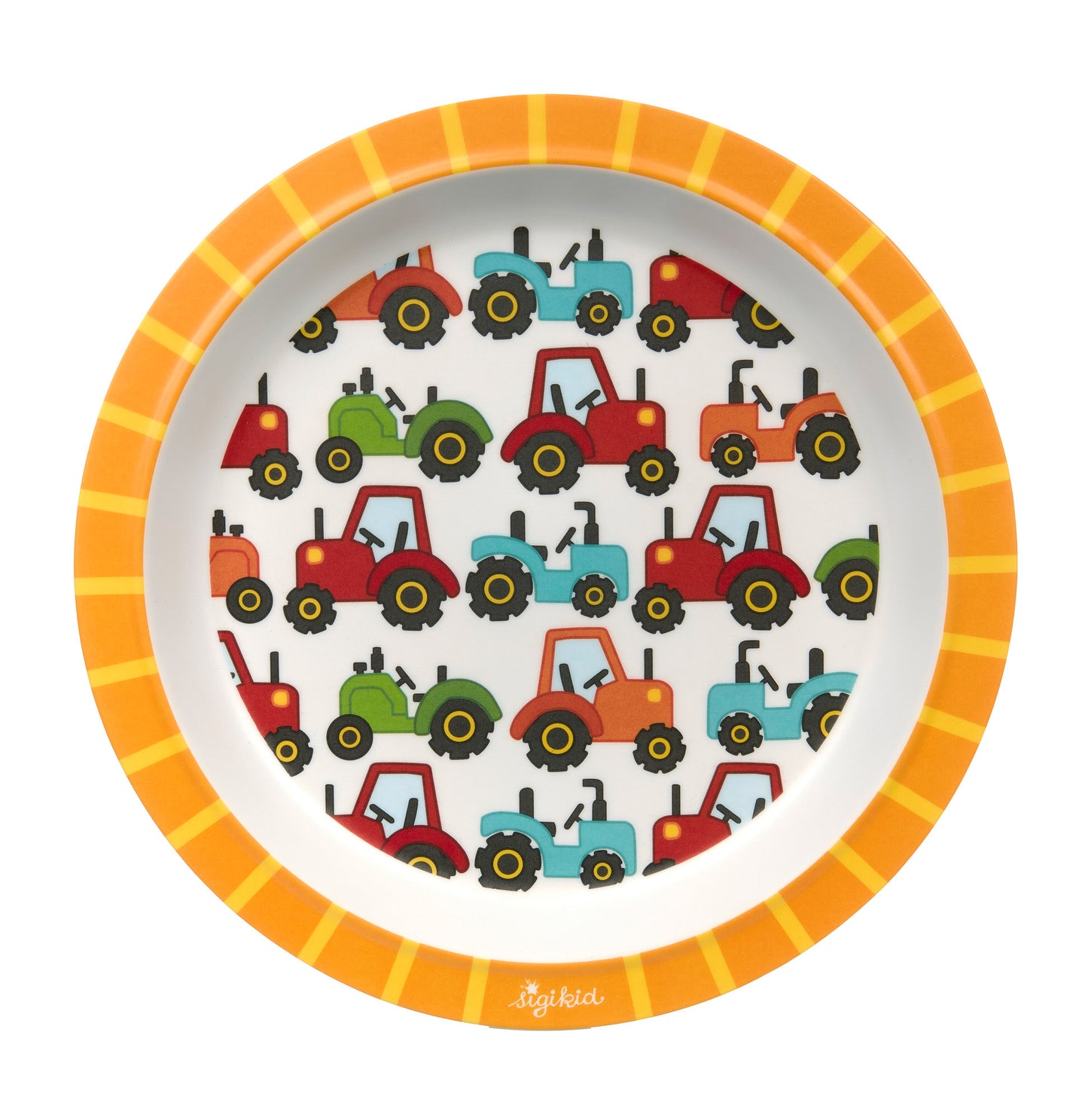 SIGIKID Melamin-Teller "Traktor" bunt