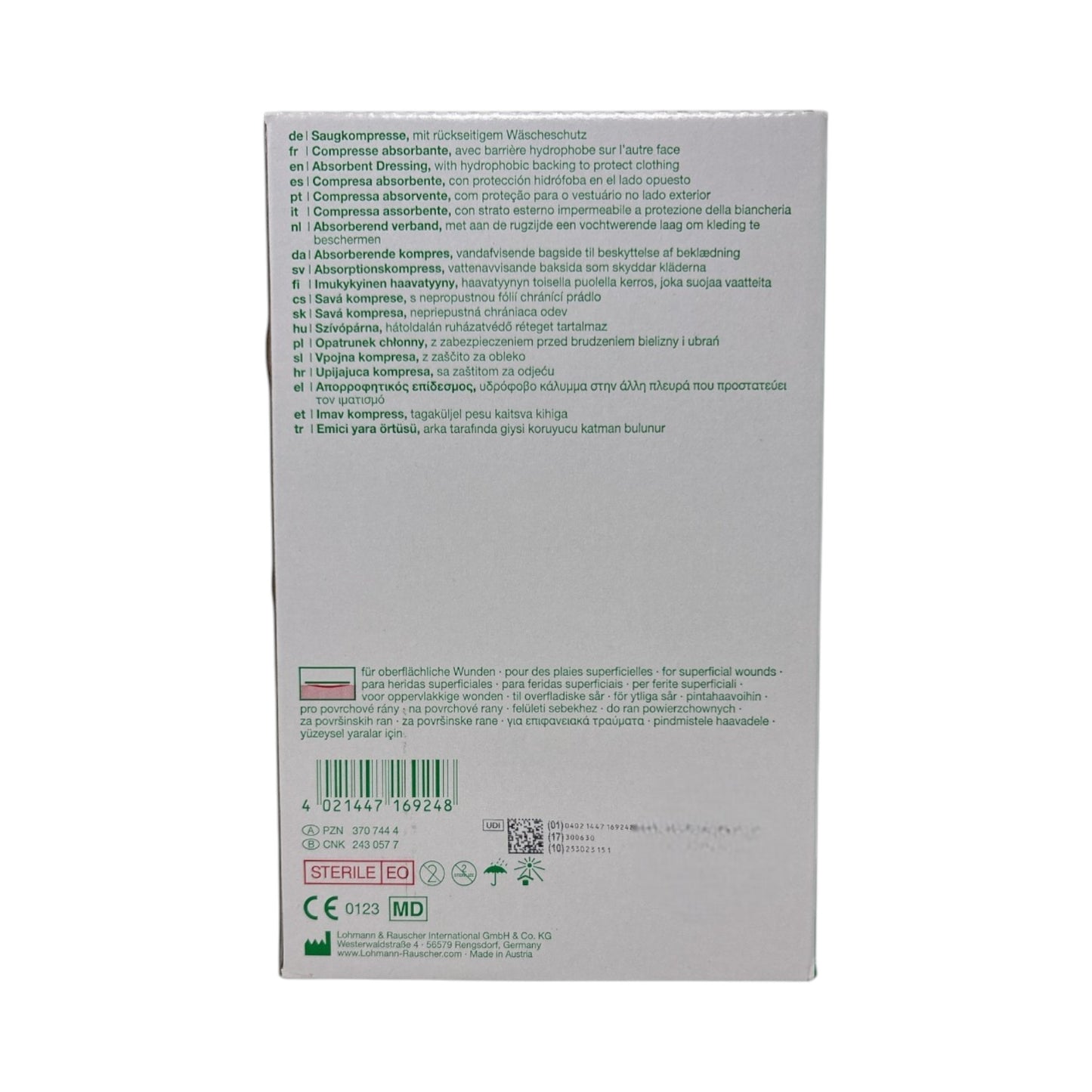 Lohmann & Rauscher Vliwazell® Saugkompresse 10 x 10 cm steril (60 Stück)