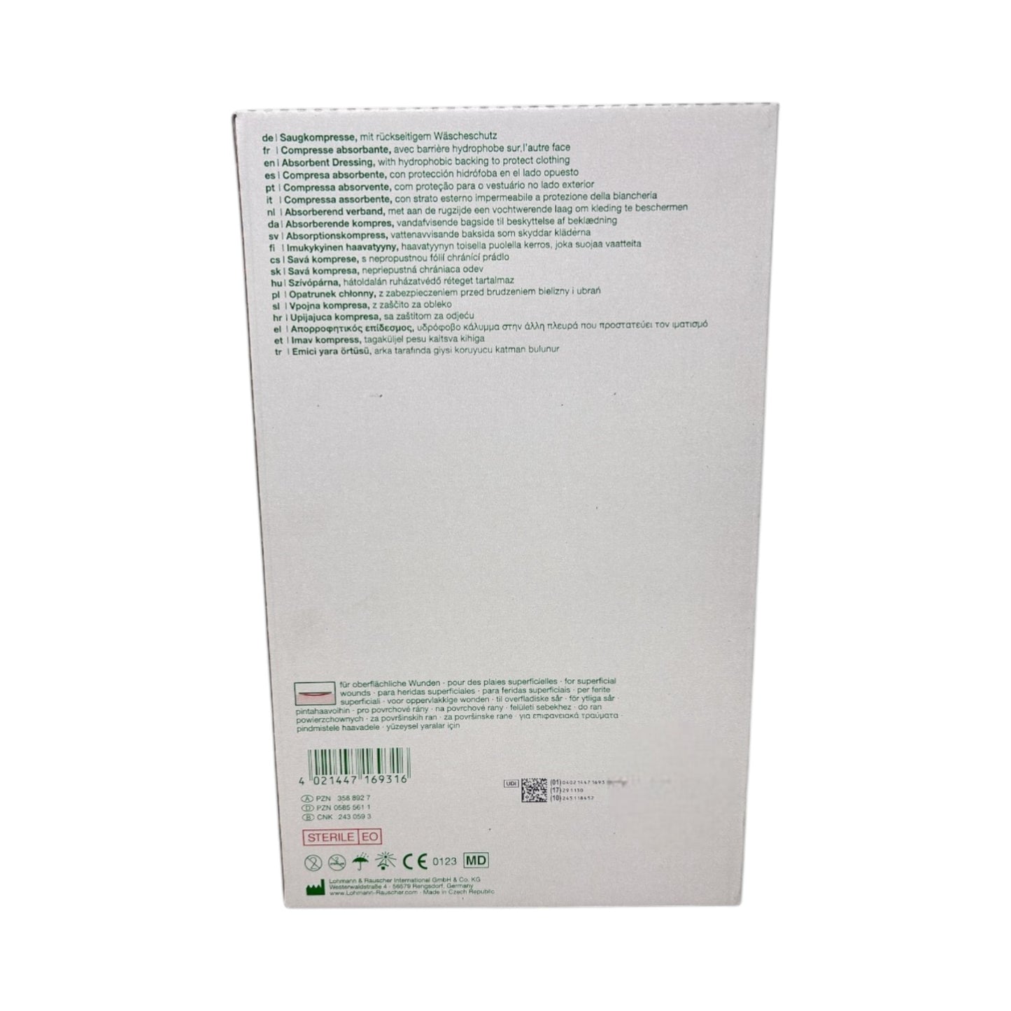 Lohmann & Rauscher Vliwazell® Saugkompresse 15 x 20 cm steril (30 Stück)
