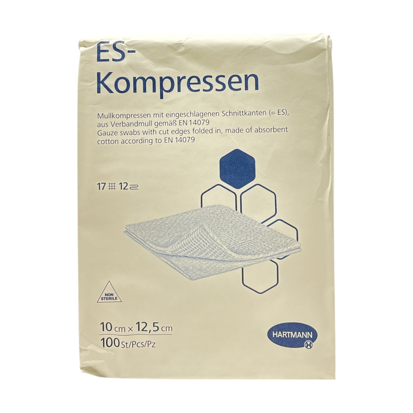 Hartmann ES-Kompressen 10cm x 12,5cm 12-fach unsteril 100 Stück