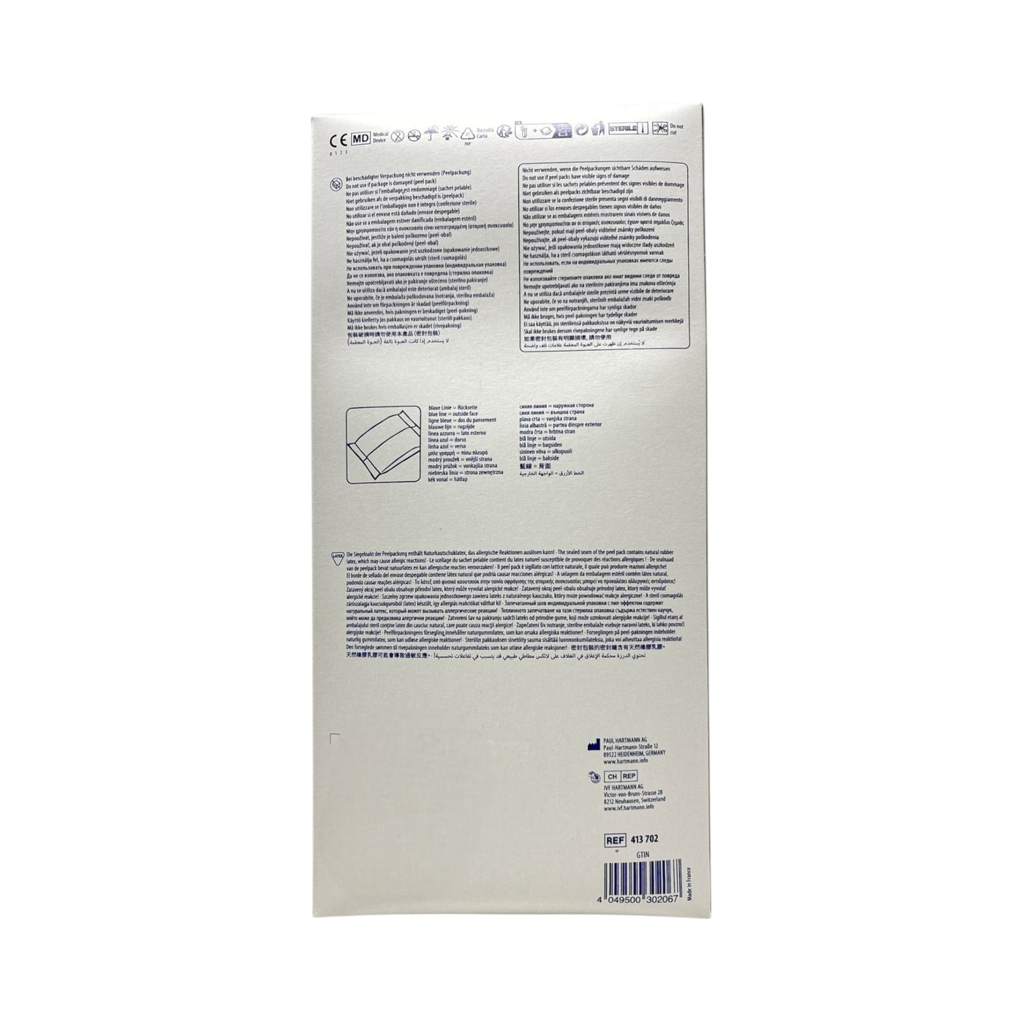 Hartmann Zetuvit Saugkompressen steril, Größe:10 x 20 cm Inhalt 25 Stück