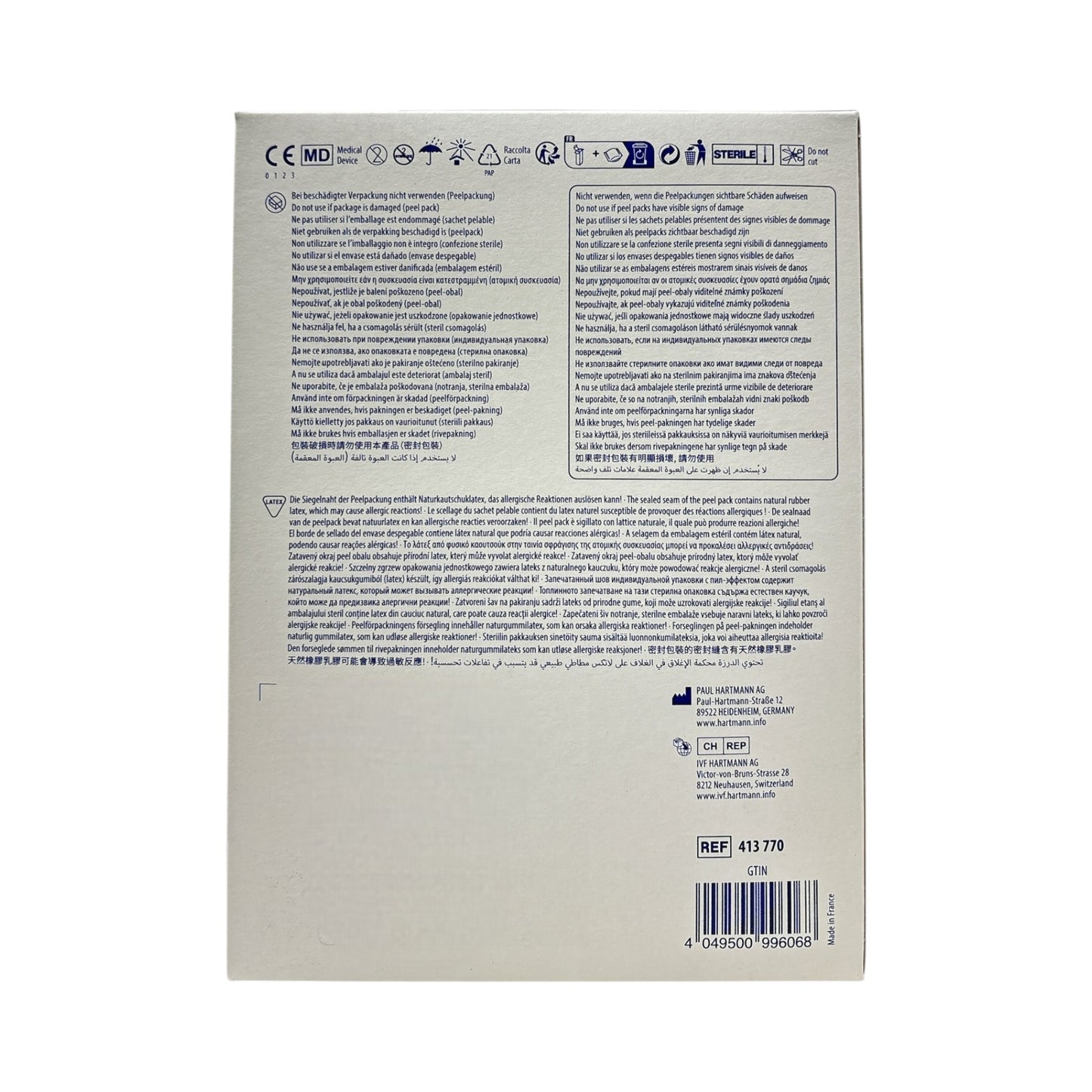 Hartmann Zetuvit E Saugkompresse steril 10x10cm Inhalt: 25 Stück