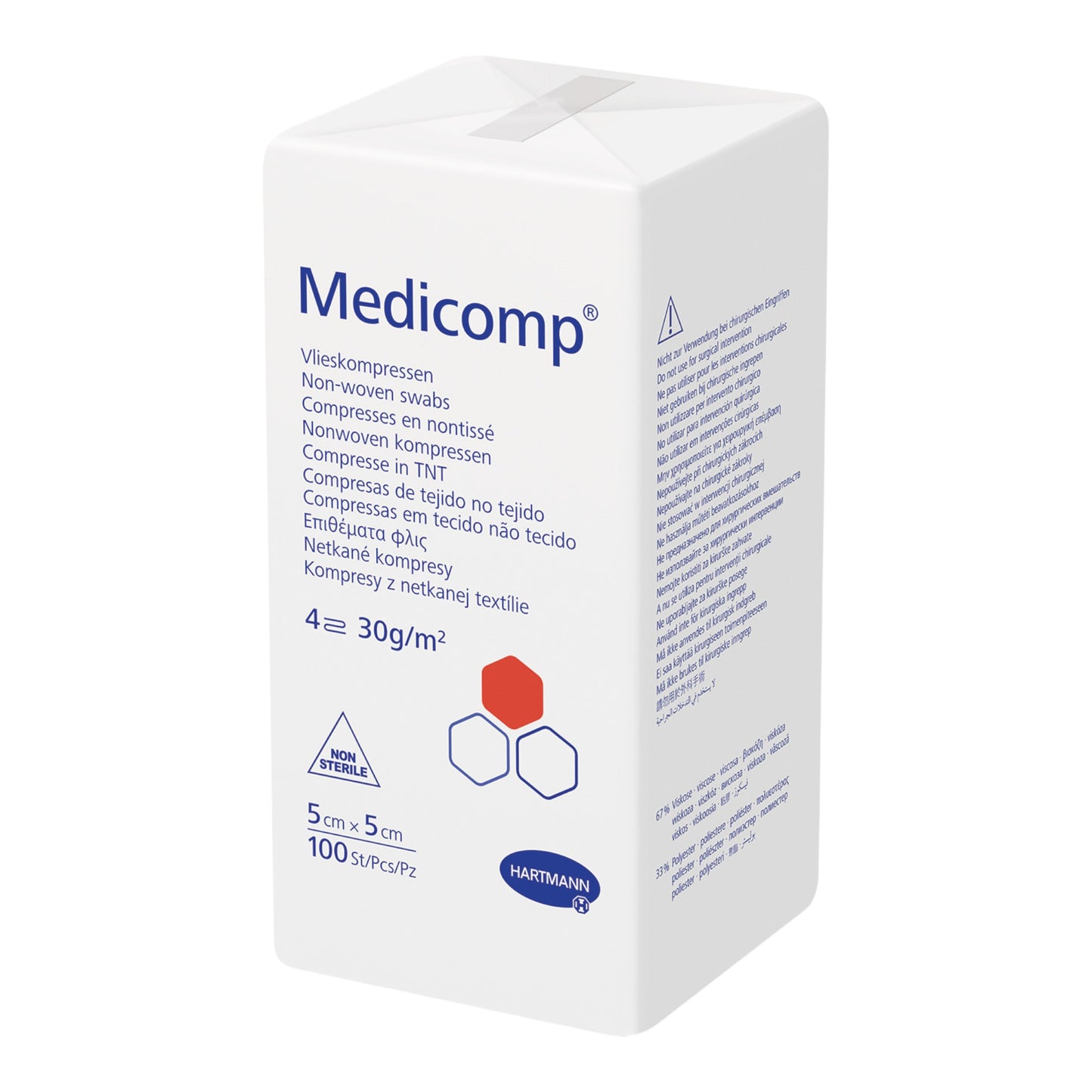 Hartmann Medicomp unsteril 5 x 5cm 4 f (100 Stück)