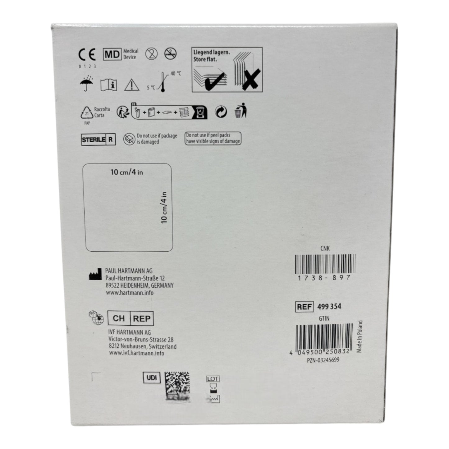 Hartmann Grassolind Salbenkompresse 10 x 10 cm (50 Stück)