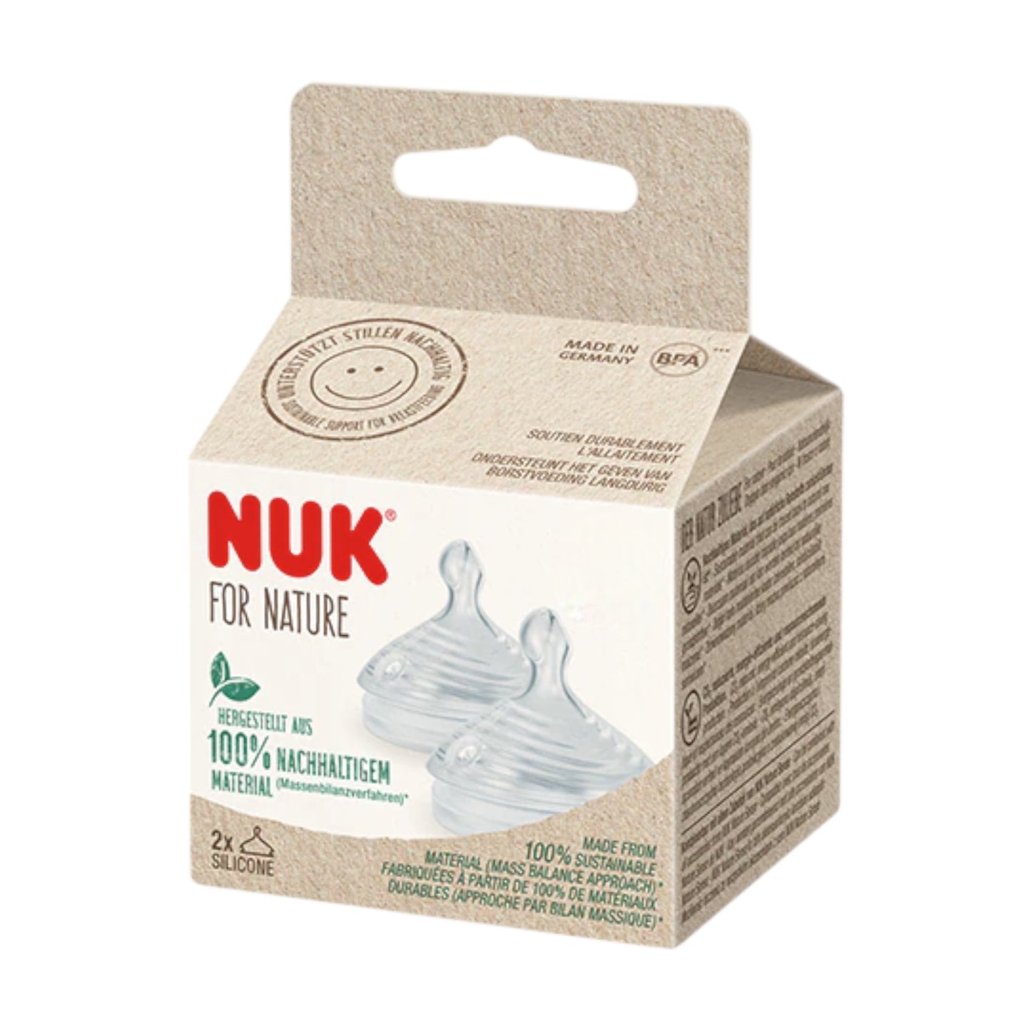 NUK FOR NATURE Anti-Colic Silikon-Trinksauger versch. Größen