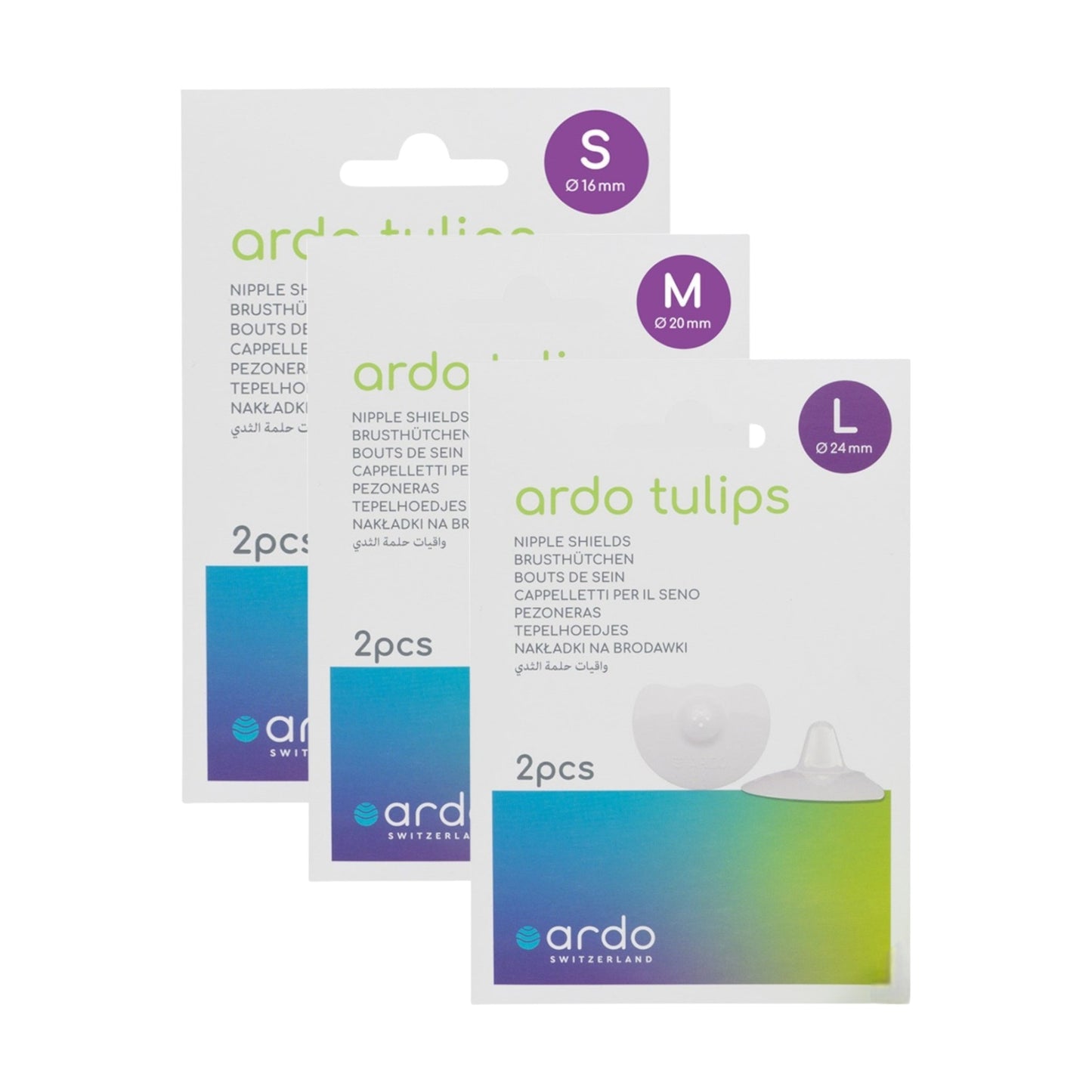 Ardo Tulips Brusthütchen Größe L (Ø 2,4 cm