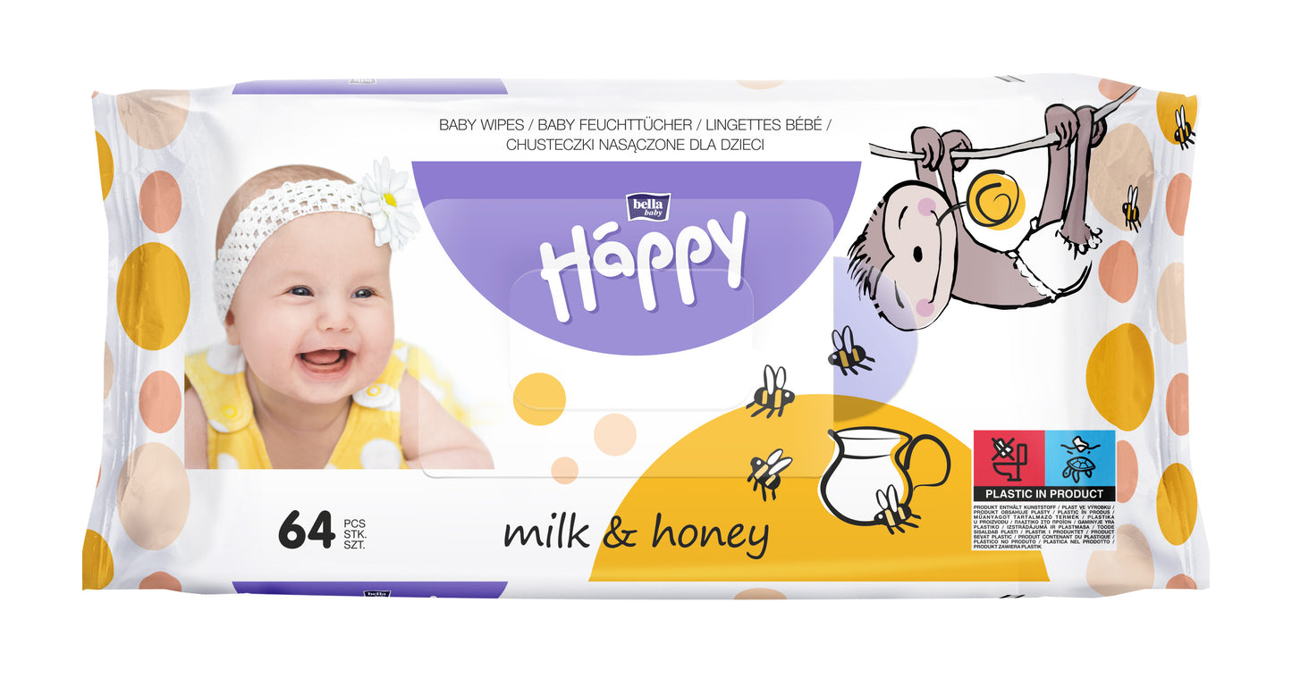 bella baby Happy Feuchttücher Milch & Honig