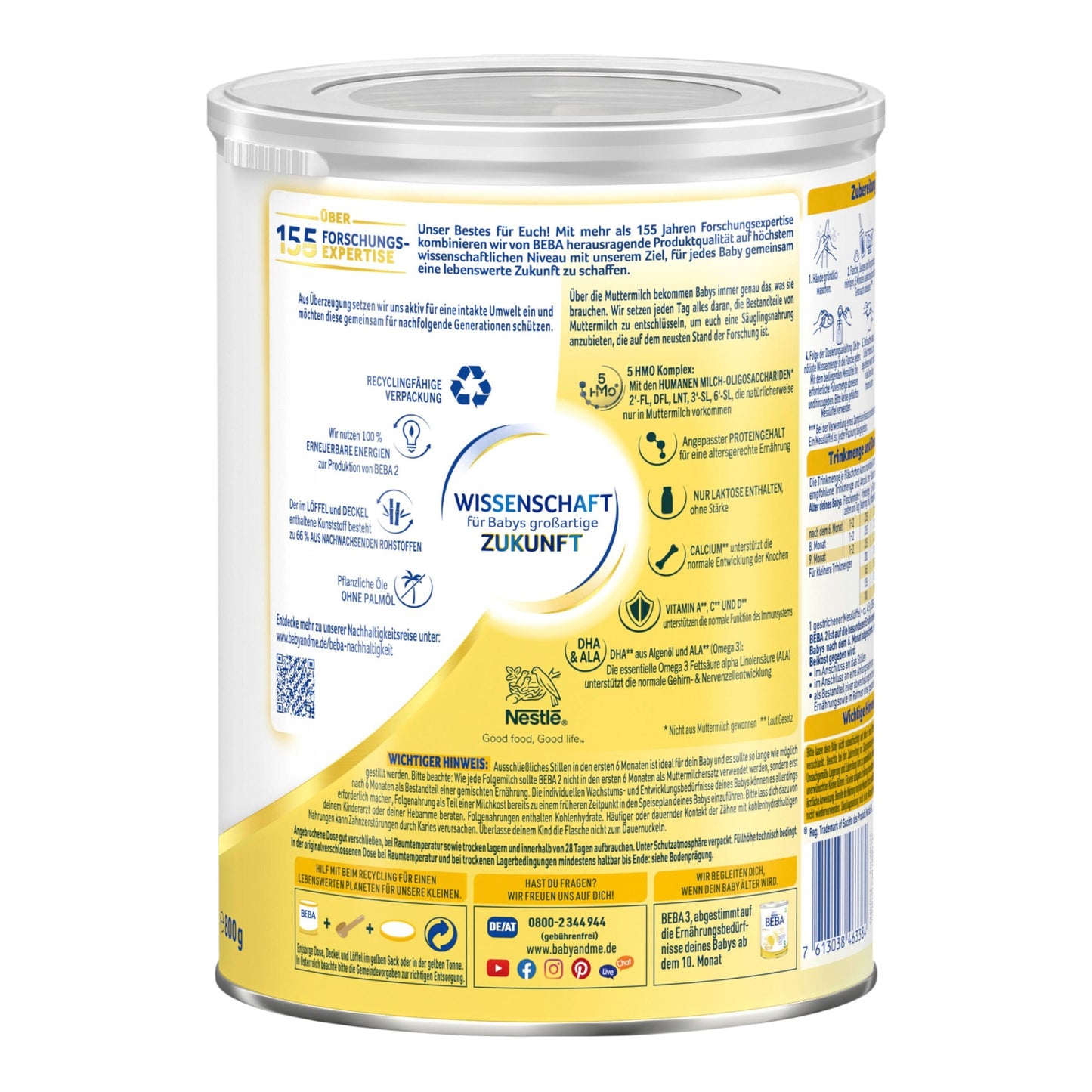 Nestlé BEBA 2 Folgemilch 800g (nach dem 6. Monat)