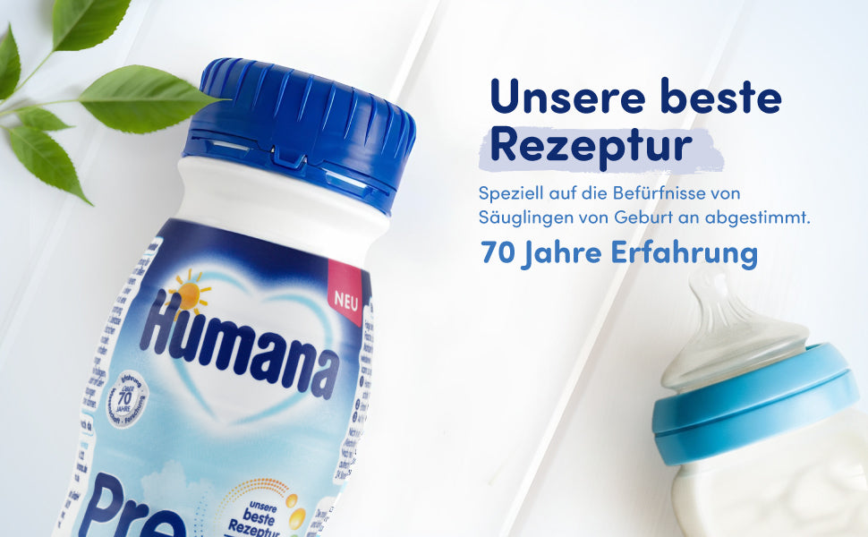 Humana Anfangsmilch PRE trinkfertig 6 x 200 ml (1,2 L)
