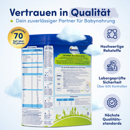 Humana 3 Folgemilch, ab dem 10. Monat 4 x 750 g (3 kg)