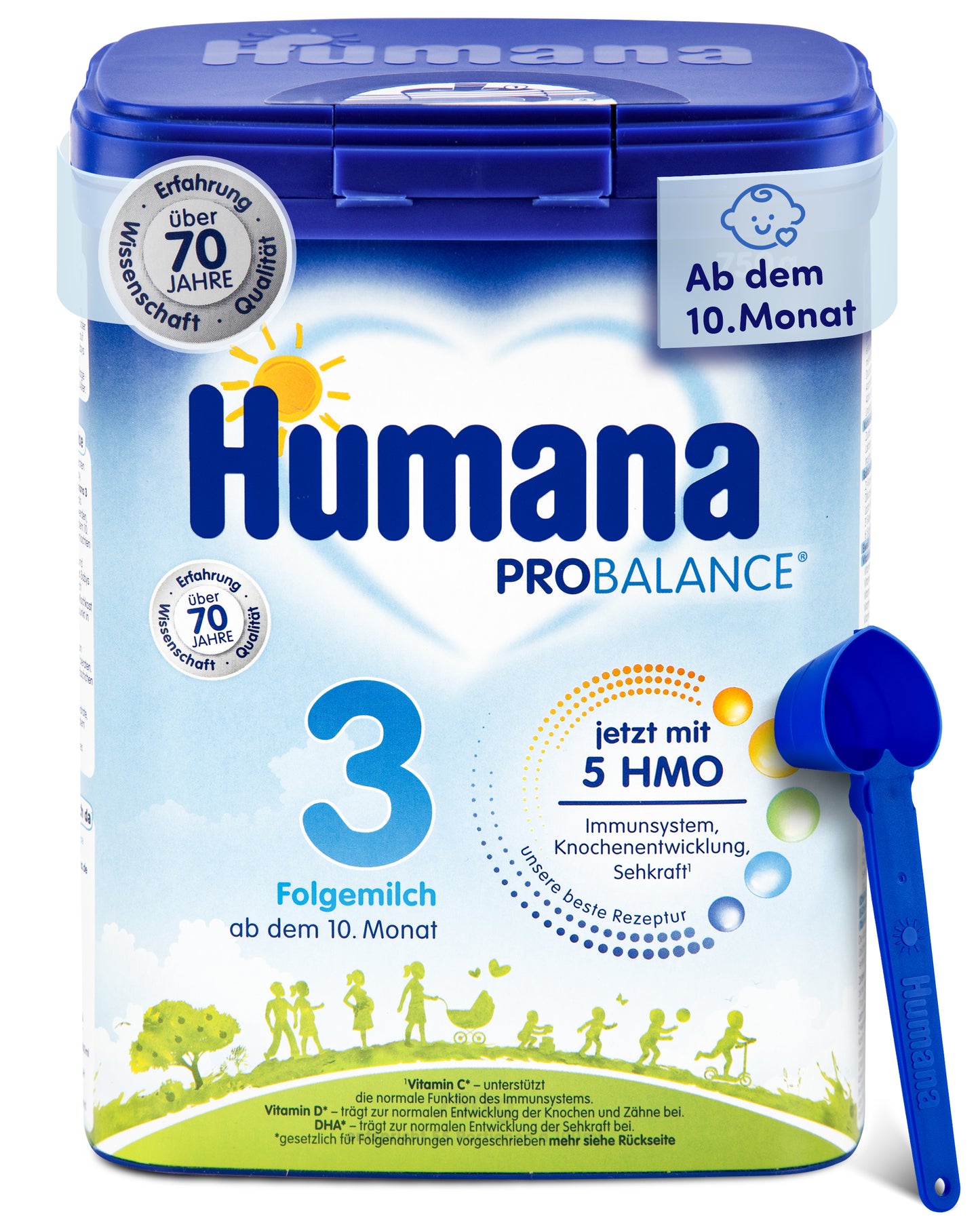Humana 3 Folgemilch, ab dem 10. Monat 4 x 750 g (3 kg)