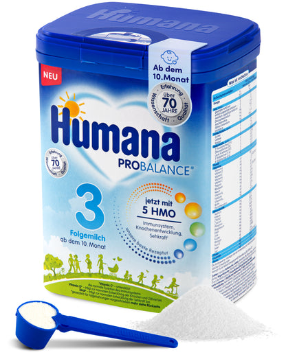 Humana 3 Folgemilch, ab dem 10. Monat 4 x 750 g (3 kg)