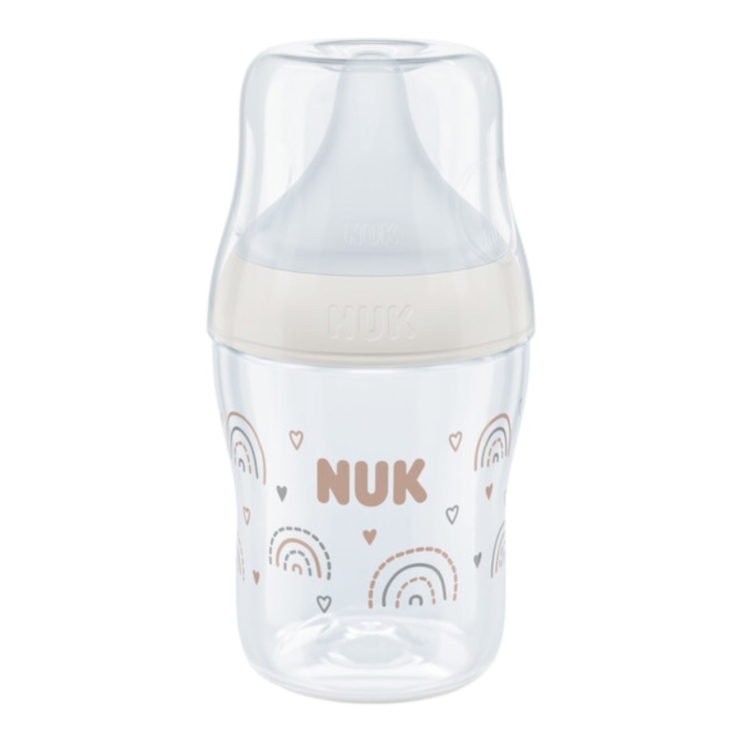 NUK Perfect Match Babyflasche, 150 ml, ab 0 Monate BPA-frei, Anti-Colic, mit Temperature Control, Weiß