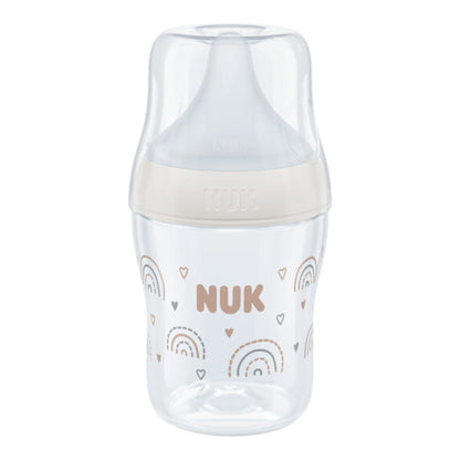 NUK Perfect Match Babyflasche, 150 ml, ab 0 Monate BPA-frei, Anti-Colic, mit Temperature Control, Weiß