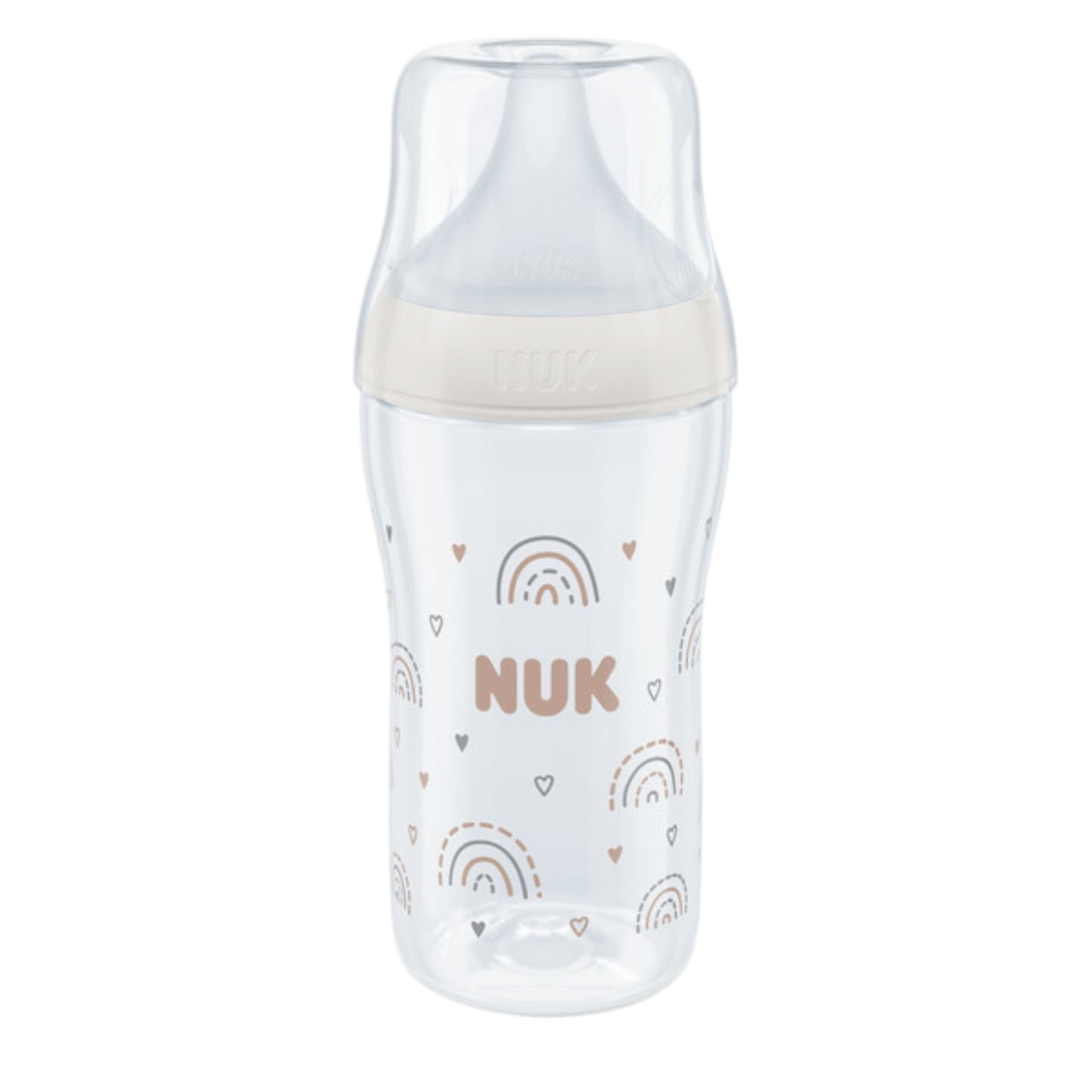 NUK Perfect Match Babyflasche, 260 ml, ab 3. Monate BPA-frei, Anti-Colic, mit Temperature Control, Weiß