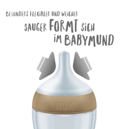 NUK Perfect Match Babyflaschen Start-Set, Anti-Colic, mit Temperature Control, Weiss