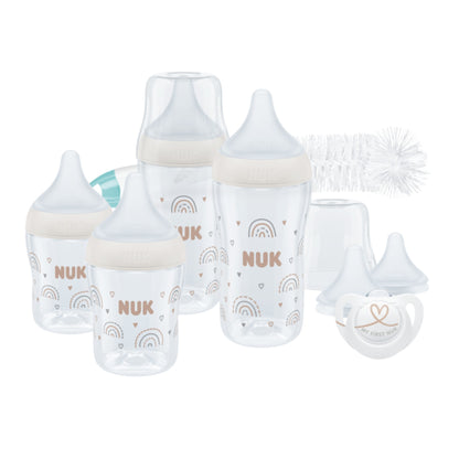 NUK Perfect Match Babyflaschen Start-Set, Anti-Colic, mit Temperature Control, Weiss
