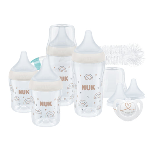 NUK Perfect Match Babyflaschen Start-Set, Anti-Colic, mit Temperature Control, Weiss