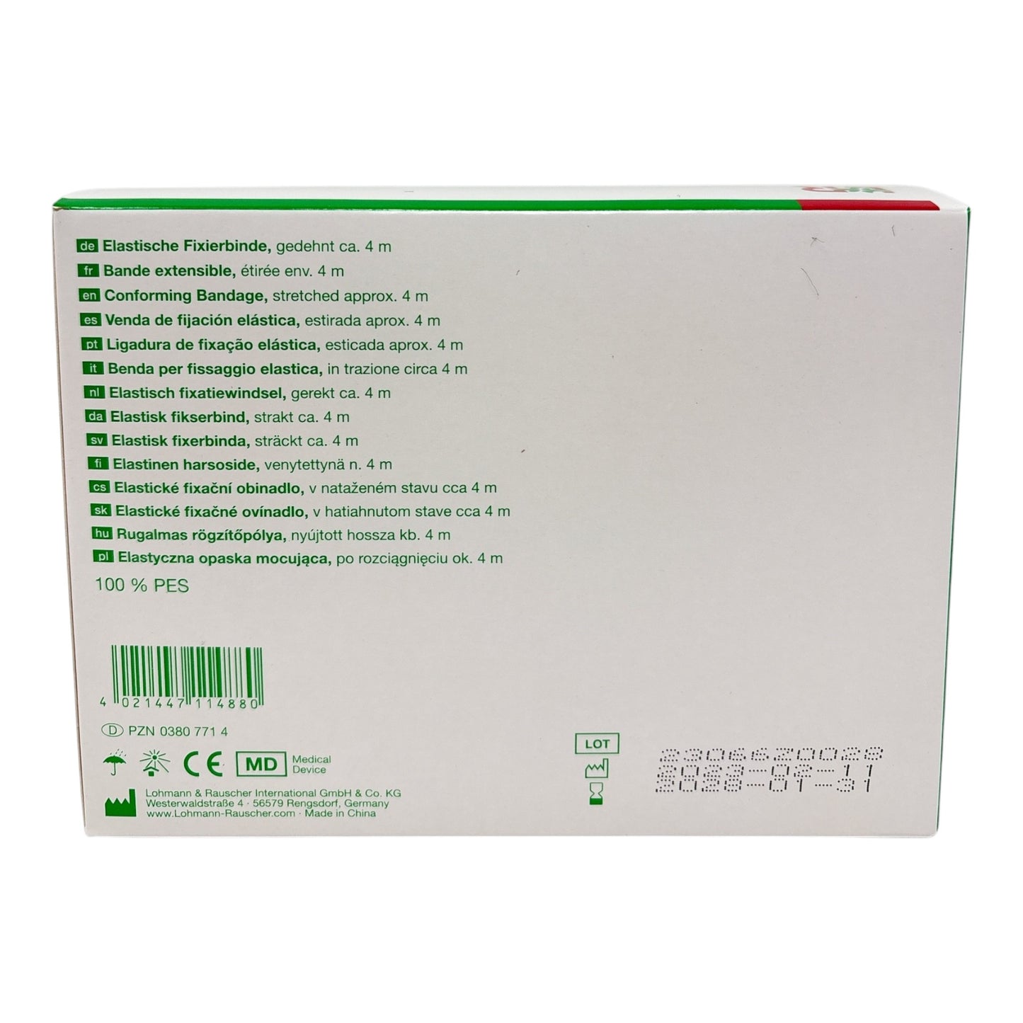 Lohmann & Rauscher Raucolast Elastische Fixierbinde 12 cm x 4 m (20 Stück)