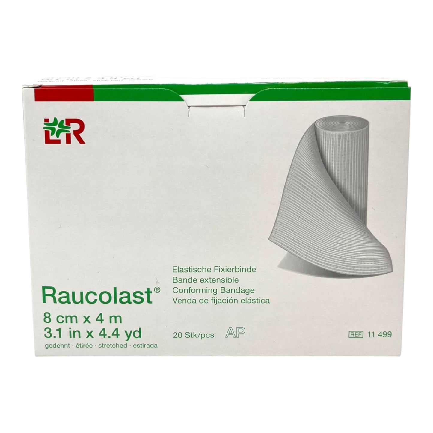 Lohmann & Rauscher Raucolast Elastische Fixierbinde 8 cm x 4 m (20 Stück)