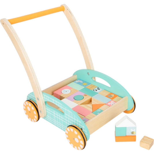 Small Foot Lauflernwagen Pastell Bauklötze