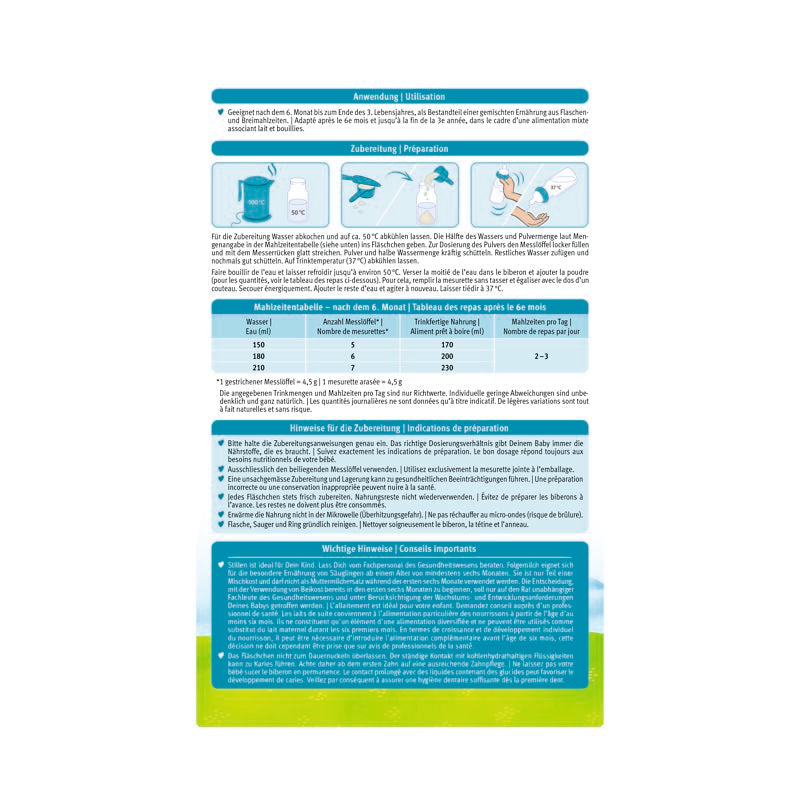 Holle Bio-Anfangsmilch 2, 600g (nach dem 6. Monat)