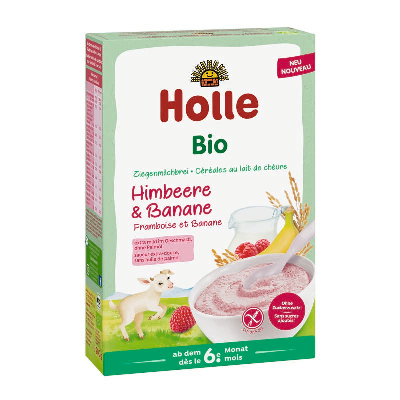 Holle Bio-Milchbrei Himbeere und Banane aus Ziegenmilch 200g