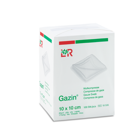 Lohmann & Rauscher Gazin Mullkompresse 7,5 x 7,5cm, 16fach, 17fädig unsteril