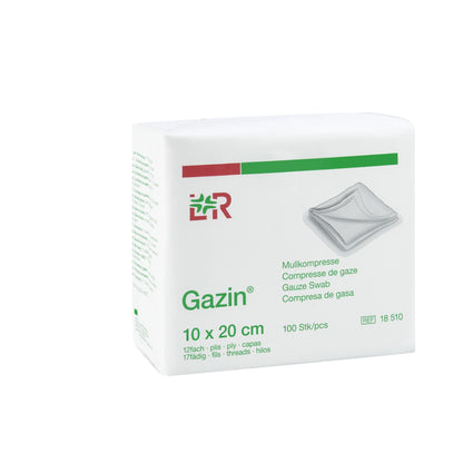 Lohmann & Rauscher Gazin Mullkompresse 10 x 20 cm, 12-fach, 17-fädig unsteril