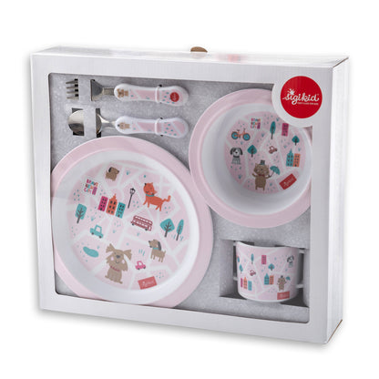 SIGIKID Melamin-Geschirrset Hund Rosa Geschenkset