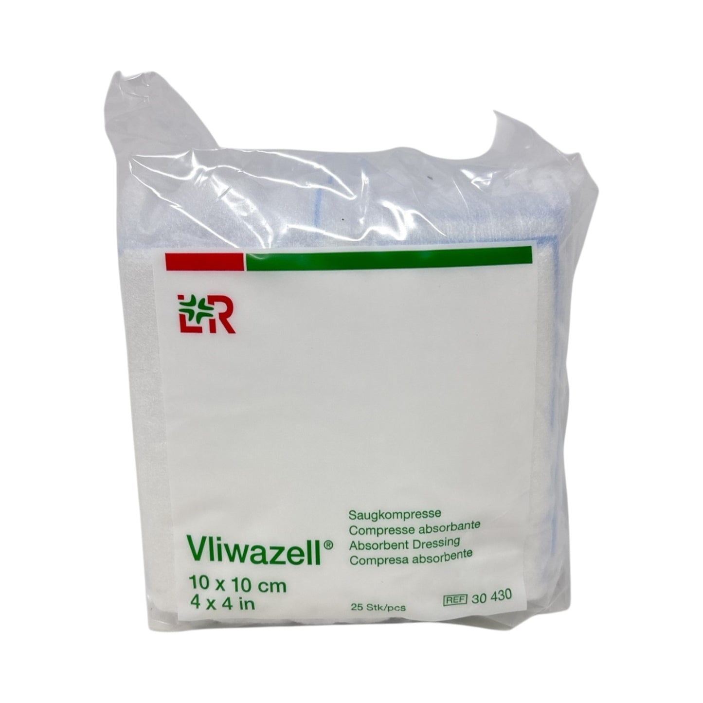 Lohmann & Rauscher Vliwazell® Saugkompresse 10 x 10 cm unsteril (25 Stück)