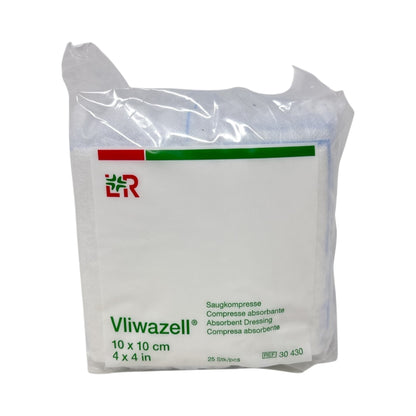 Lohmann & Rauscher Vliwazell® Saugkompresse 10 x 10 cm unsteril (25 Stück)
