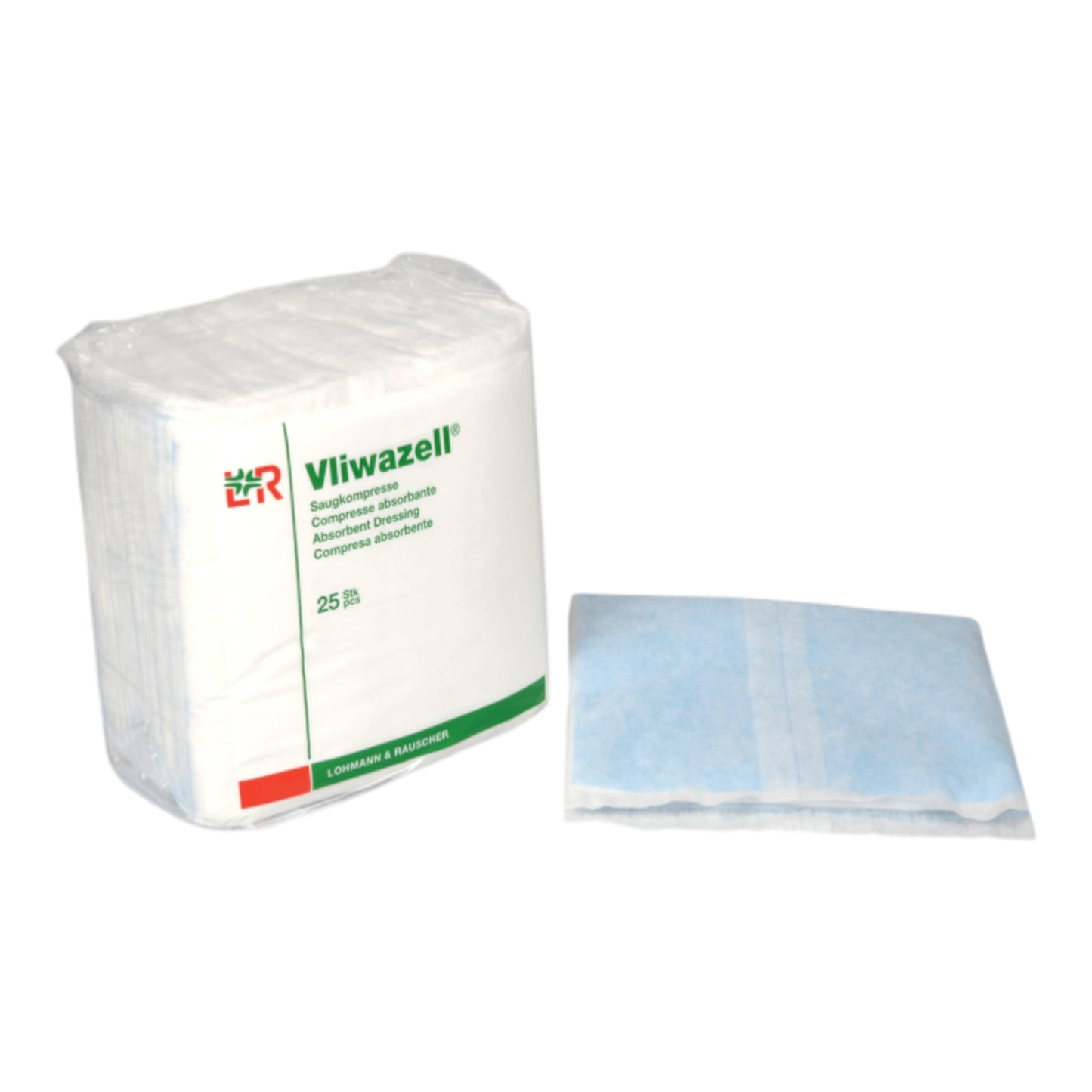 Lohmann & Rauscher Vliwazell® Saugkompresse 15 x 20 cm unsteril (25 Stück)