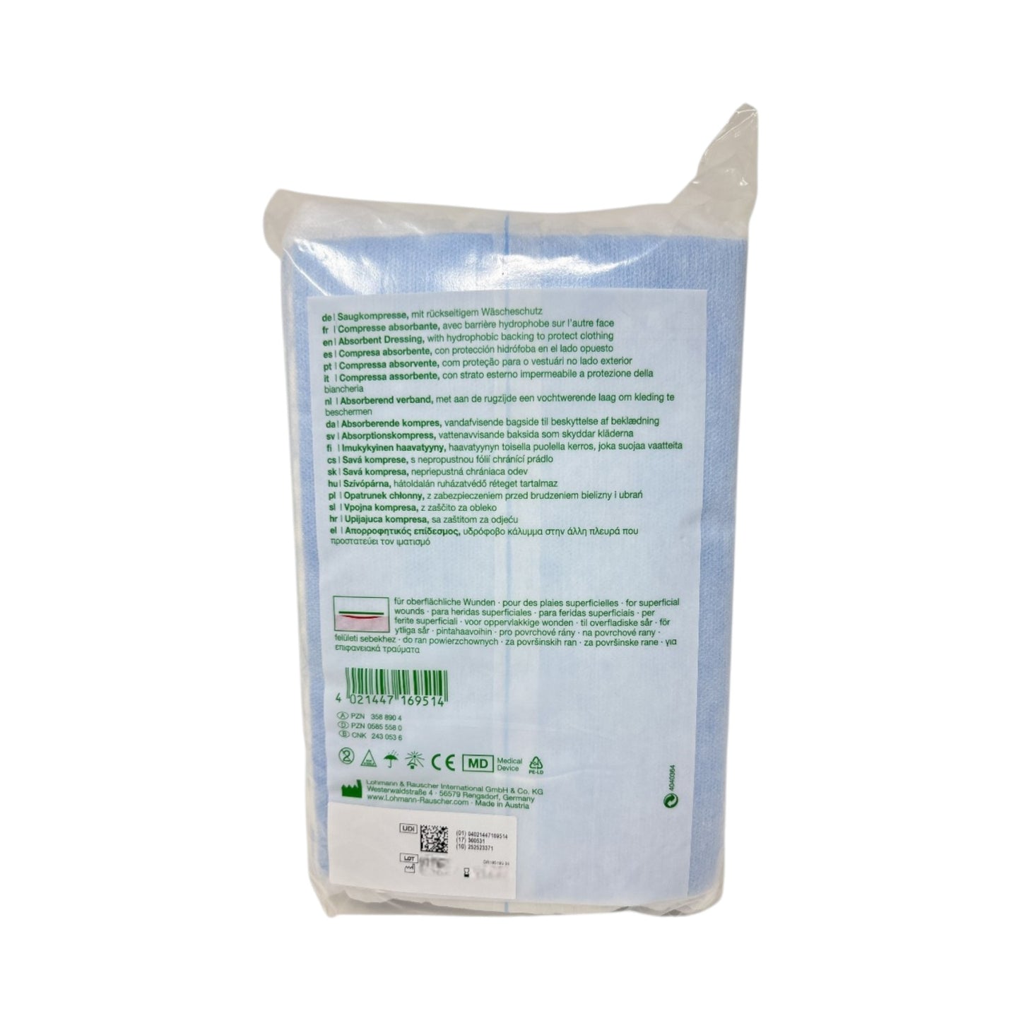Lohmann & Rauscher Vliwazell® Saugkompresse 15 x 25 cm unsteril (25 Stück)