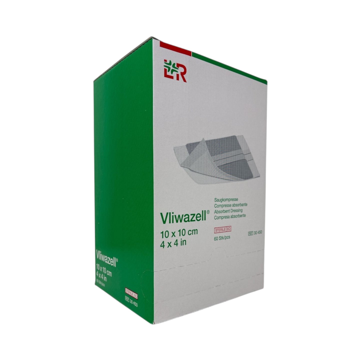 Lohmann & Rauscher Vliwazell® Saugkompresse 10 x 10 cm steril (60 Stück)