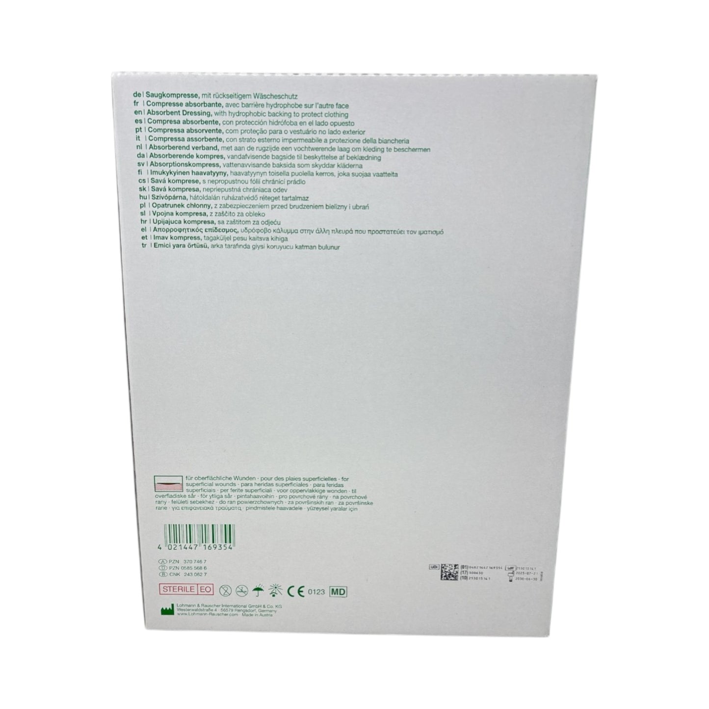 Lohmann & Rauscher Vliwazell® Saugkompresse 20 x 20 cm steril (30 Stück)