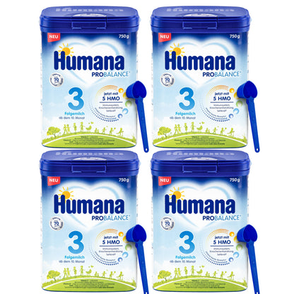 Humana 3 Folgemilch, ab dem 10. Monat 4 x 750 g (3 kg)