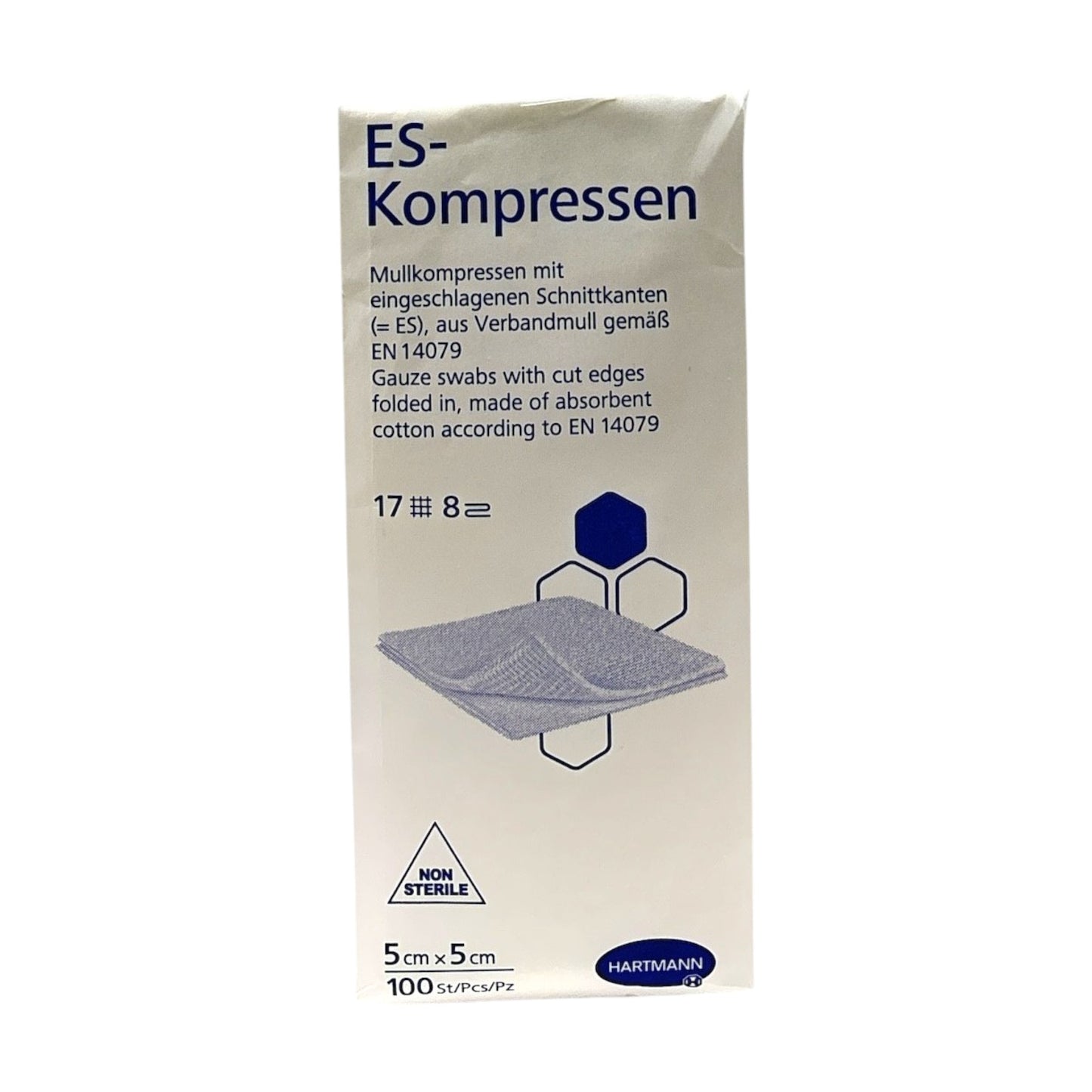 Hartmann ES-Kompressen 5cmx5cm 8-fach unsteril 100 Stück