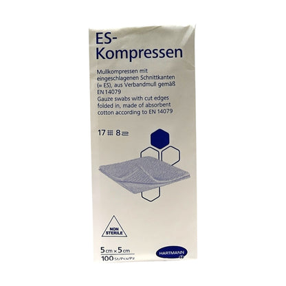 Hartmann ES-Kompressen 5cmx5cm 8-fach unsteril 100 Stück