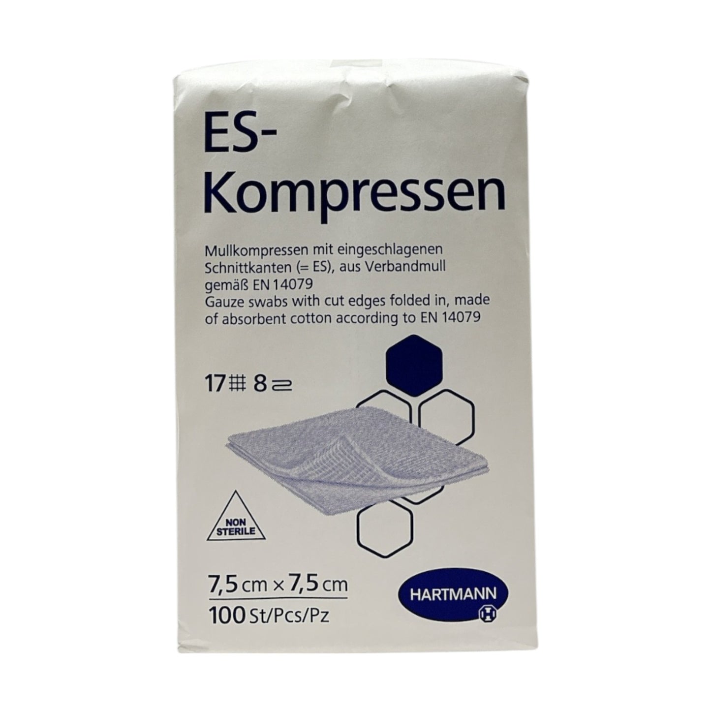 Hartmann ES-Kompressen 7,5cm x 7,5cm 8-fach unsteril 100 Stück