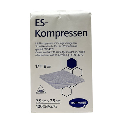 Hartmann ES-Kompressen 7,5cm x 7,5cm 8-fach unsteril 100 Stück