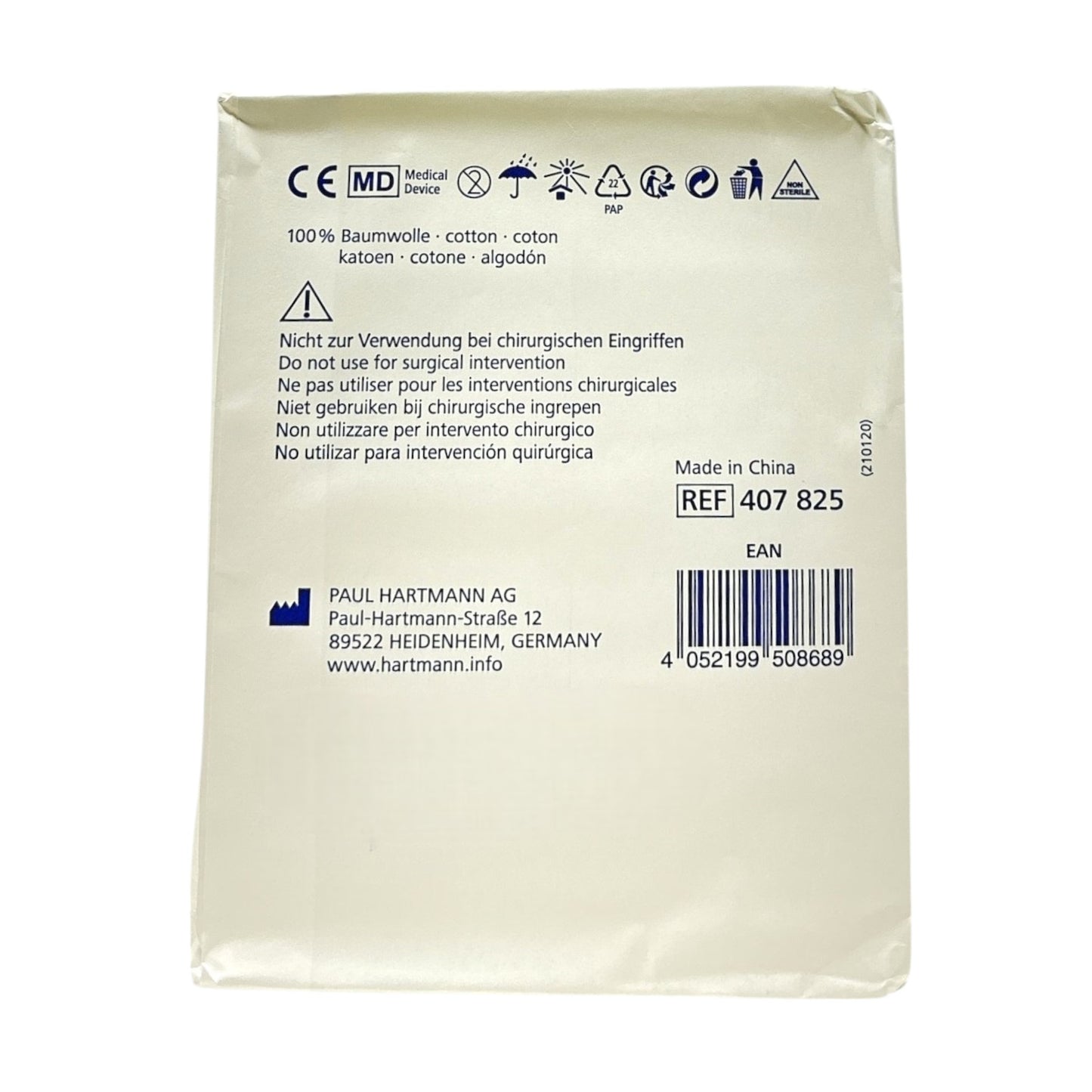 Hartmann ES-Kompressen 10cm x 10cm 8-fach unsteril 100 Stück