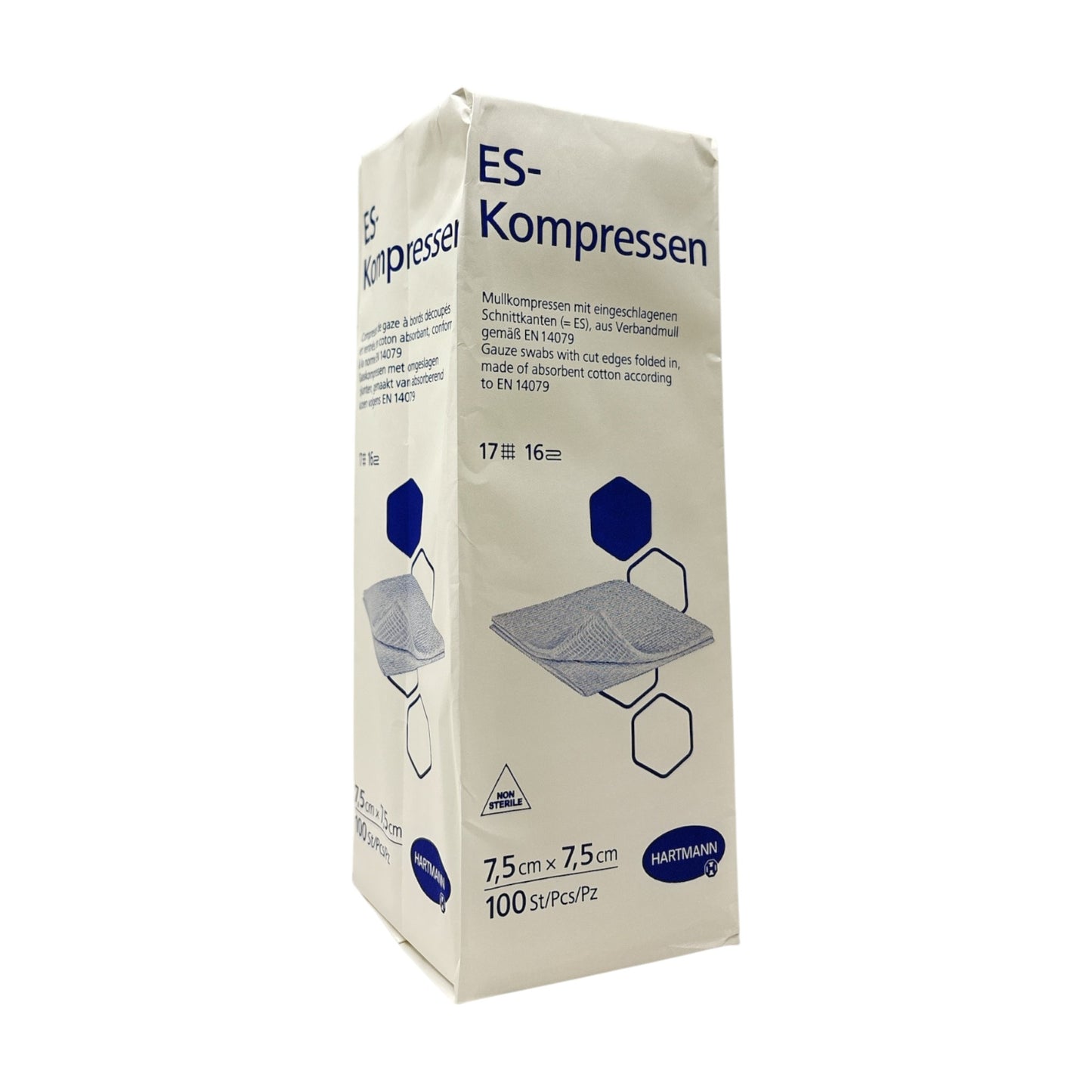 Hartmann ES-Kompressen 7,5cm x 7,5cm 16-fach unsteril 100 Stück